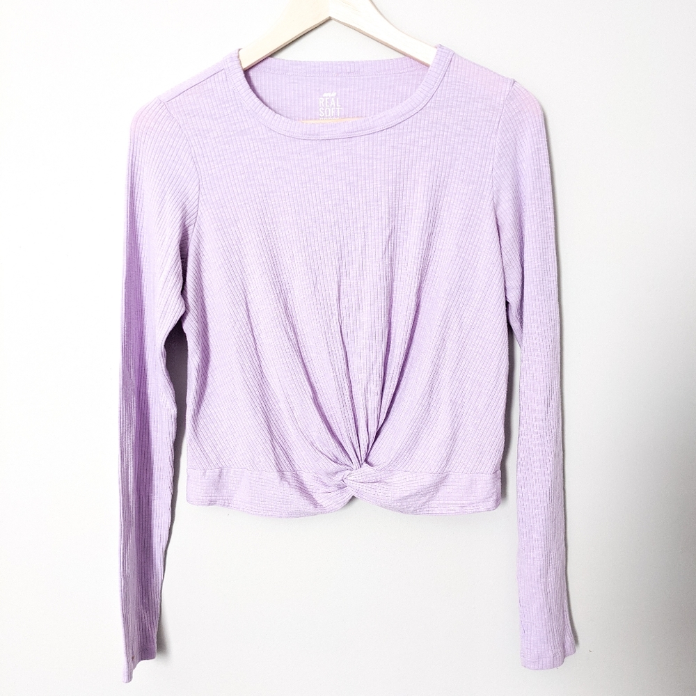 aerie Real Soft Knotted Long Sleeve T Shirt - Picture 2 of 4